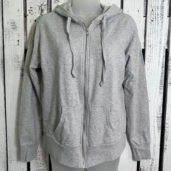 Time And Tru Classic Gray Hoodie Sweatshirt Full Zip Women’s Size Small Everyday - Picture 1 of 10